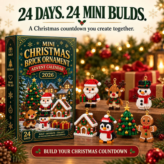 ⏳ Last day to save 49% – ✨24-Day Mini Christmas Ornament Advent Calendar | 24 unique festive buildable designs with hanging loops—perfect for decorating Christmas trees, wreaths, and holiday displays 🧱